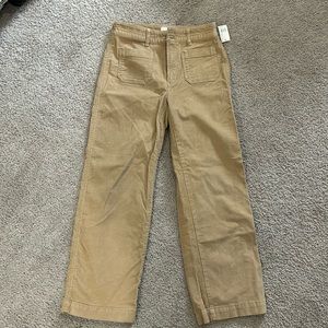 New , never worn. Khaki wide leg corduroy